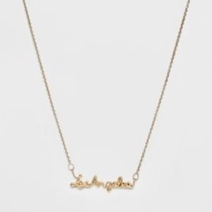 Script Lettering "LosAngeles" Pendant Necklace